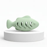 Silicone snack fish for cats – an intelligence toy and feeder to combat boredom.