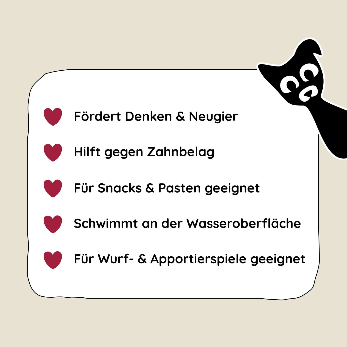 Snackball für Hunde aus Gummi – Intelligenzspielzeug & Futterball gegen Langeweile