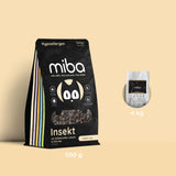 Insekt mit Süßkartoffel, Lachsöl & Chicorée