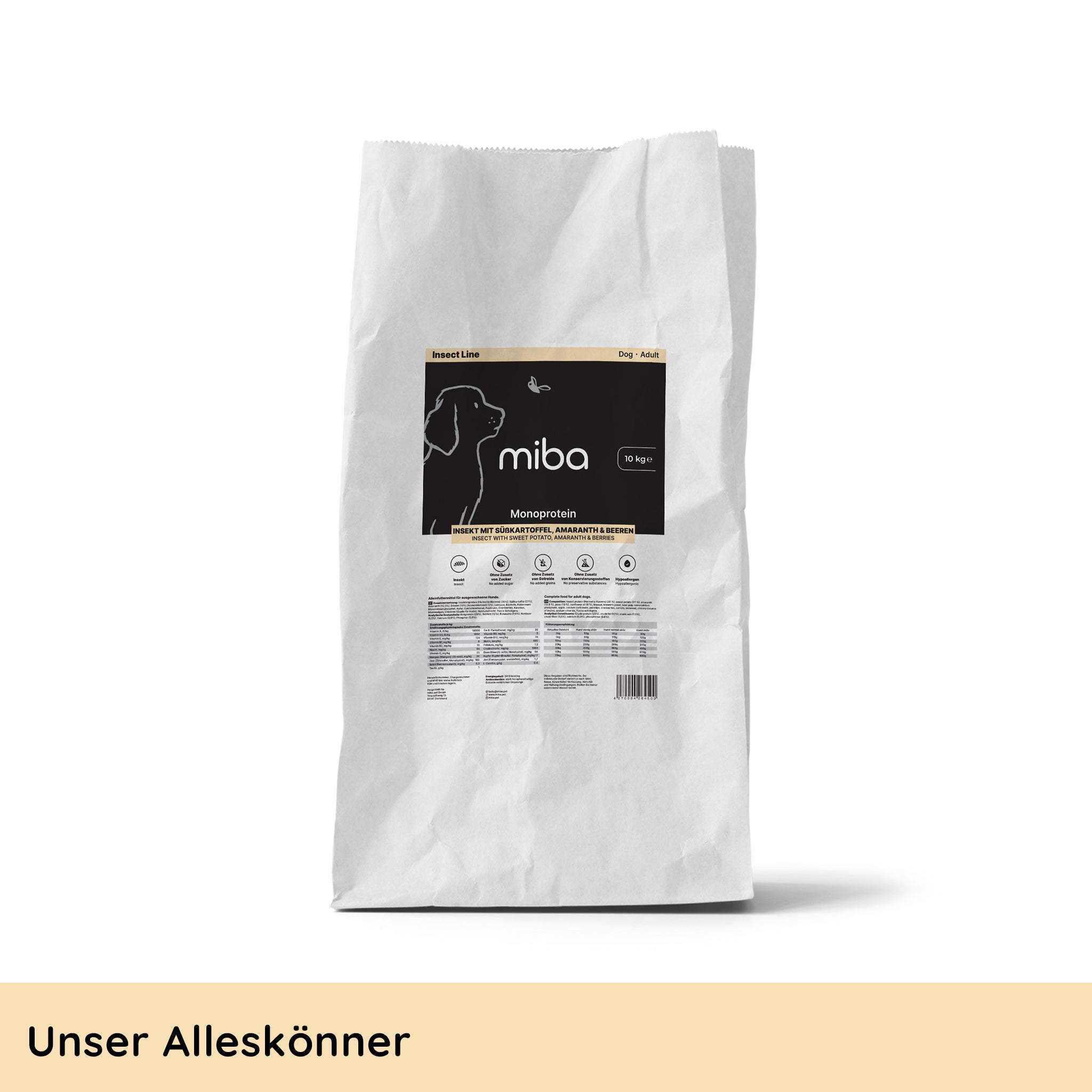Insekt mit Süßkartoffel, Amaranth & Beeren